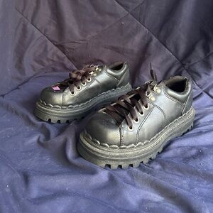LEI Black Chunky Platform Shoes